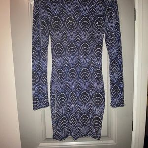 Blue black and sliver